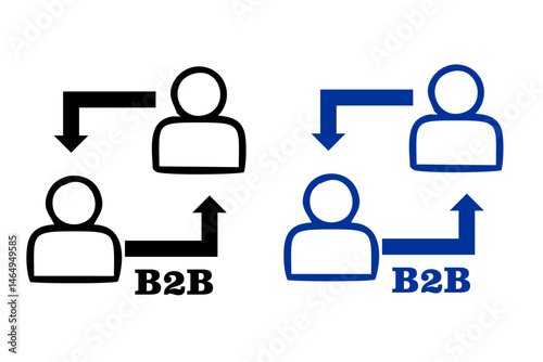 B2B, Business to business, vector icon