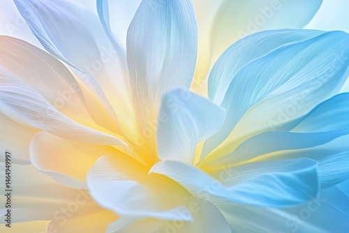 Delicate flower petals in pastel hues