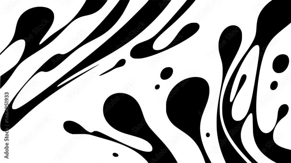 Naklejka premium ink splas zebra skin texture background