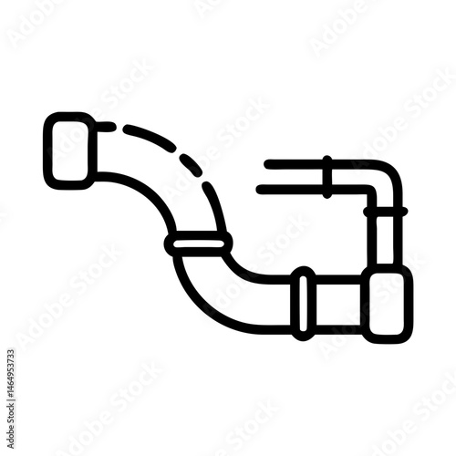 Line Art Irrigation Pipe Icon