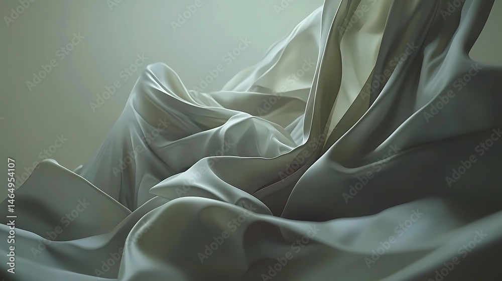 Soft, white background with gentle, abstract textures in subtle curves, creating a minimalist aesthetic with a touch of elegance and fluidity