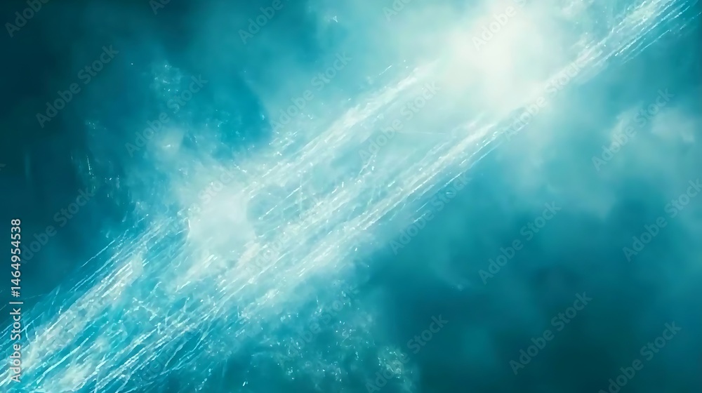 Blue backdrop enhanced with radiant neon streaks and high-tech visual layers that evoke a cyber environment