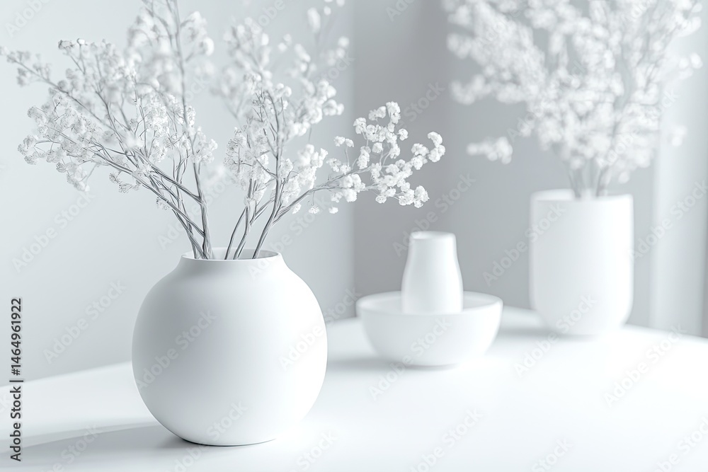 Fototapeta premium White Vase with Branches