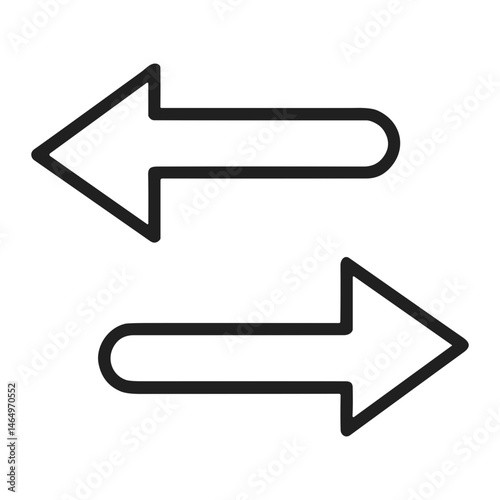 Exchange Arrows icon on Transparent Background  