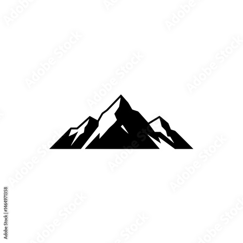 Peak Silhouette: A stark silhouette of majestic mountains rises against the open sky, presenting a striking visual representation of strength and grandeur, evoking a sense of adventure and awe.