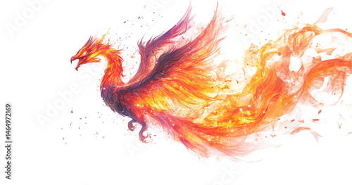 Fiery Phoenix Bird Mythology