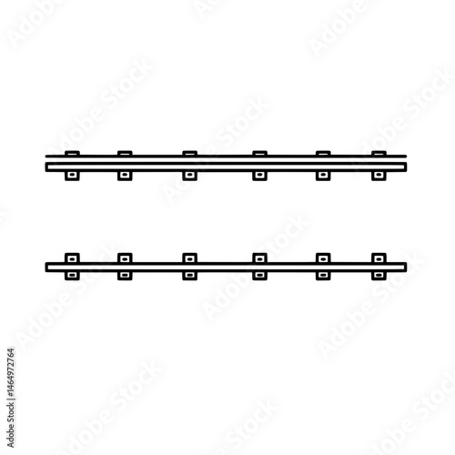 Railway track: A streamlined perspective of the railway track on the move.