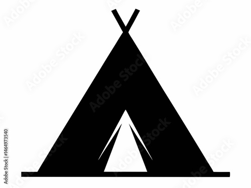  teepee silhouette,Camping tent icon vector illustration