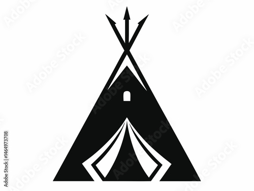  teepee silhouette,Camping tent icon vector illustration