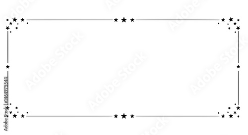 Elegant Frame Illustration: A minimalistic and stylish frame with a decorative pattern in the corners, perfect for adding a touch of sophistication to any design.