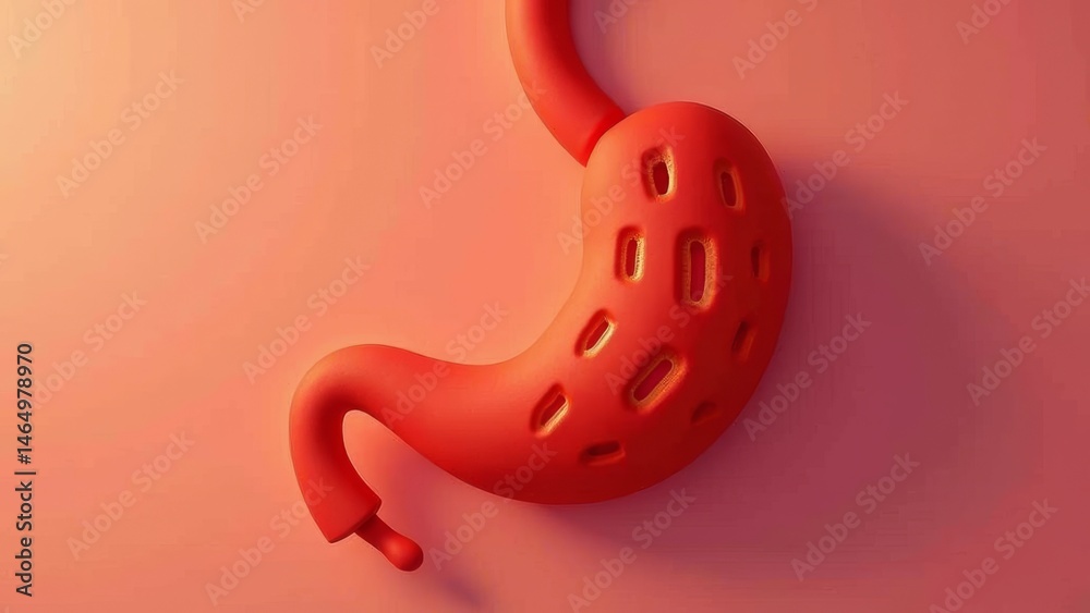 Schematic diagram of human stomach Schematic diagram of human stomach