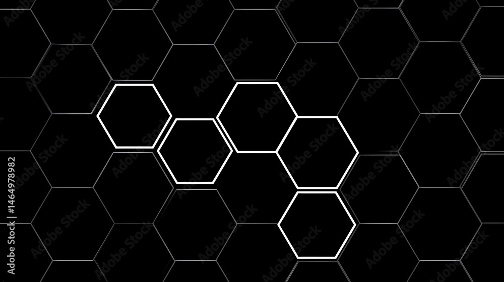 Geometric Hexagon Pattern Black and White Abstract Design Honeycomb Structure Backdrop Modern Tech Wallpaper Simple Hexagonal Grid Texture Graphic Science Background Template
Geometric Hexagon Pattern Black and White Abstract Design Honeycomb Structure Backdrop Modern Tech Wallpaper Simple Hexagonal Grid Texture Graphic Science Background Template