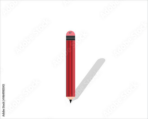 wooden pencil on white background