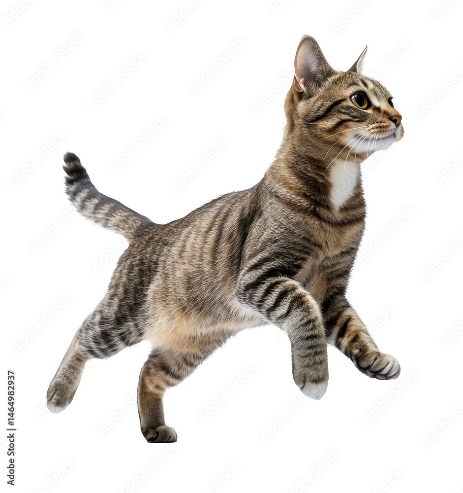 Obraz premium Tabby Cat in Motion
