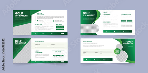 Golf Tournament Facebook Cover Banner – Clean and Modern Sports Event Layout for Club Championship or Promotional.