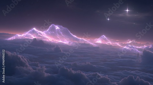 of colorful gaseous clouds in weightless space with a surreal glow
