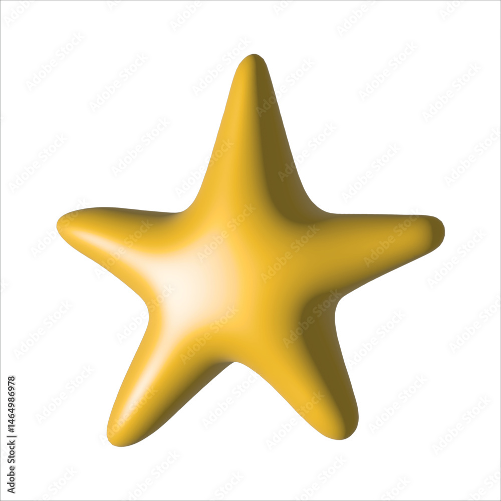 Obraz premium 3d abstract star clipart Single element for design