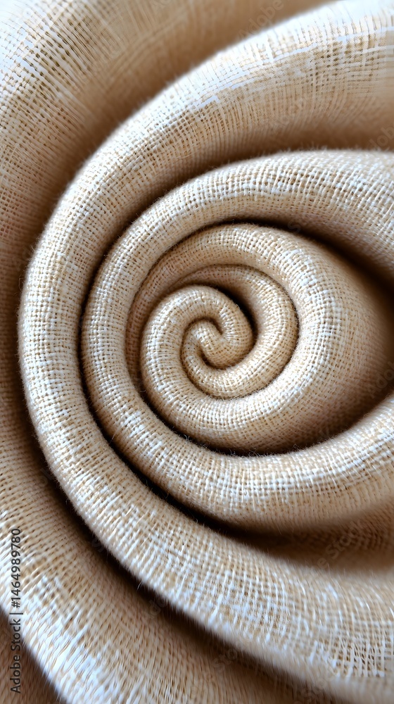 Beige Wrinkled Linen Cloth Texture Spiral Beige Wrinkled Linen Cloth Texture Spiral