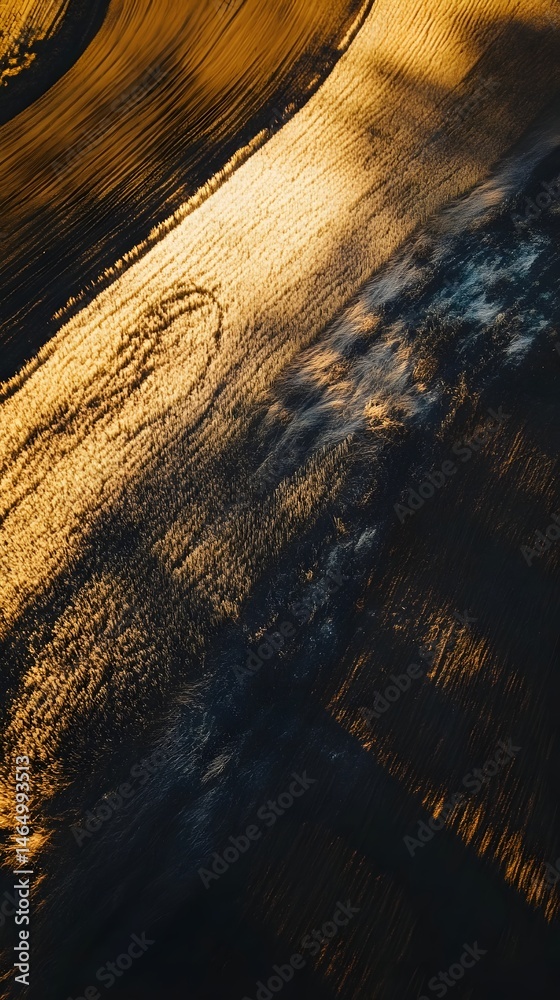 Fototapeta premium Stunning abstract image of an autumn forest with vibrant golden leaves and natural textures creating a beautiful serene landscape
