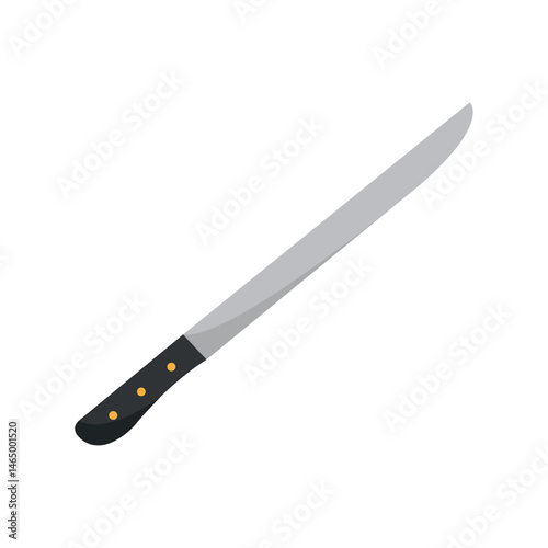 Ham slicing knife tool. Vector