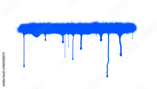 blue spraypaint line dripping down no background png