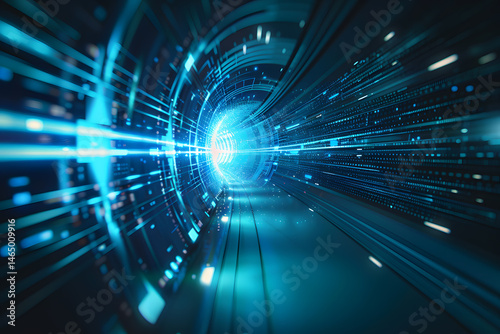 Abstract blue technology background with glowing lig 1717869725 2
