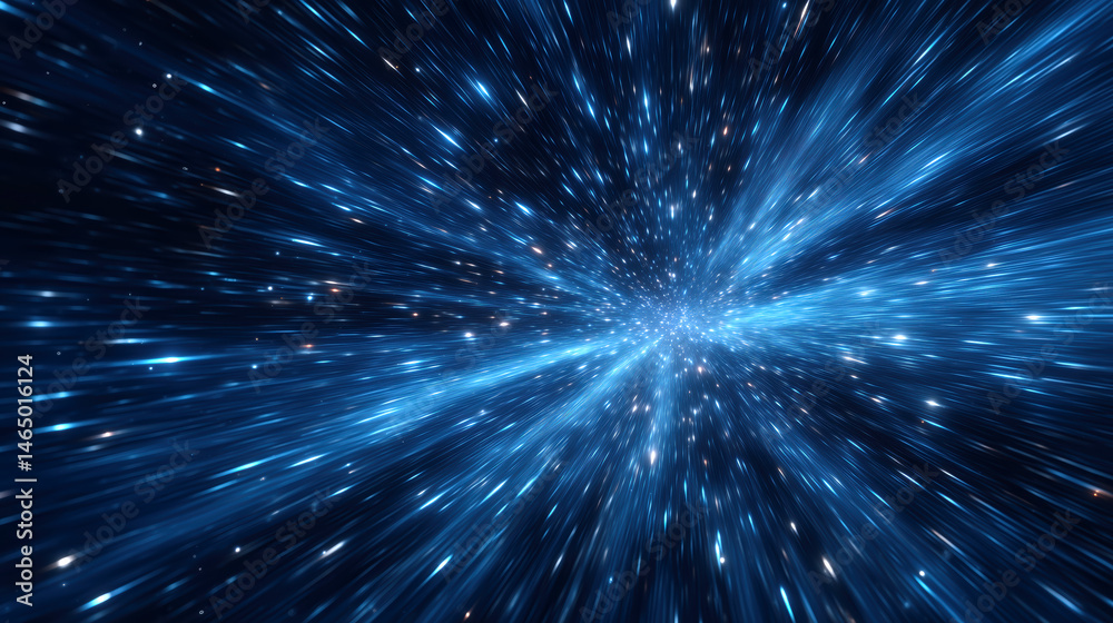 Fototapeta premium Exploring cosmic energy waves outer space digital art universe abstract