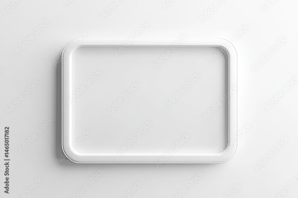 Empty white rectangular frame Empty white rectangular frame