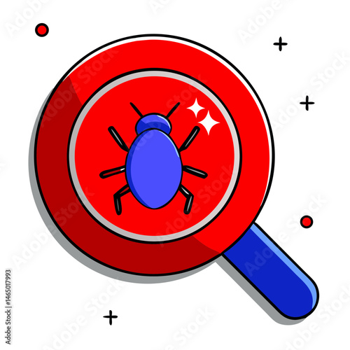 Tick ​​under a microscope