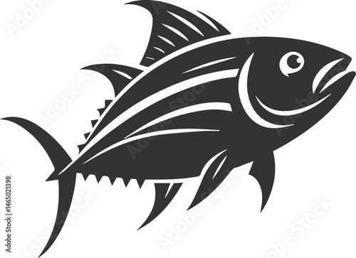 Silhouette of a tuna fish