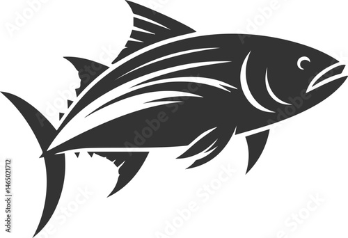 Silhouette of a tuna fish