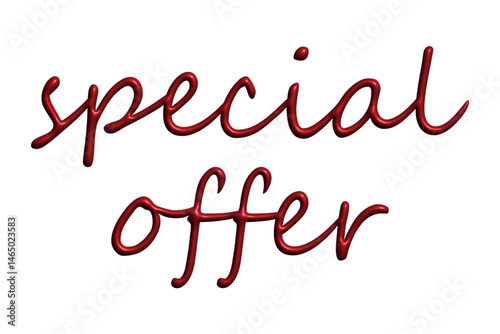 Special offer lettering 3d word Template for marketing ad, print, web, banner, poster, flyer
