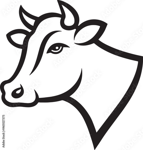 cow head line art design stock photos premium quality
