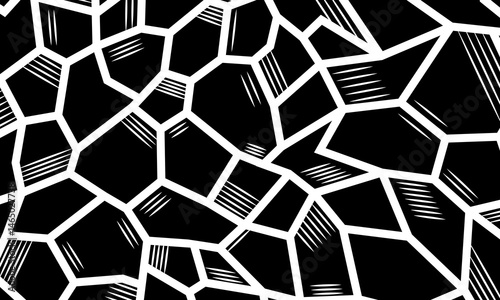 Abstract mosaic geometric pattern white and black background. artistic vintage wallpaper.