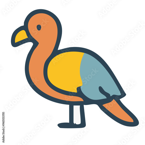 Dodo Vector Illustration – Vibrant Extinct Bird Art