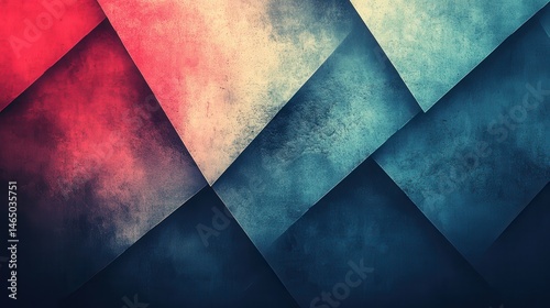 Abstract geometric shapes with blended colors (2)