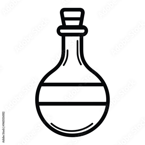 Bottle icon. Outline bottle icon for web design isolated on white background