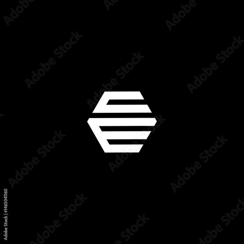 abstract letter c and e logo