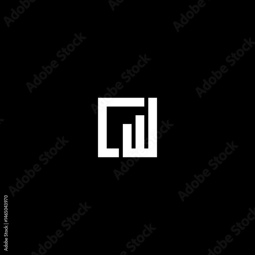 abstract letter c and w logo