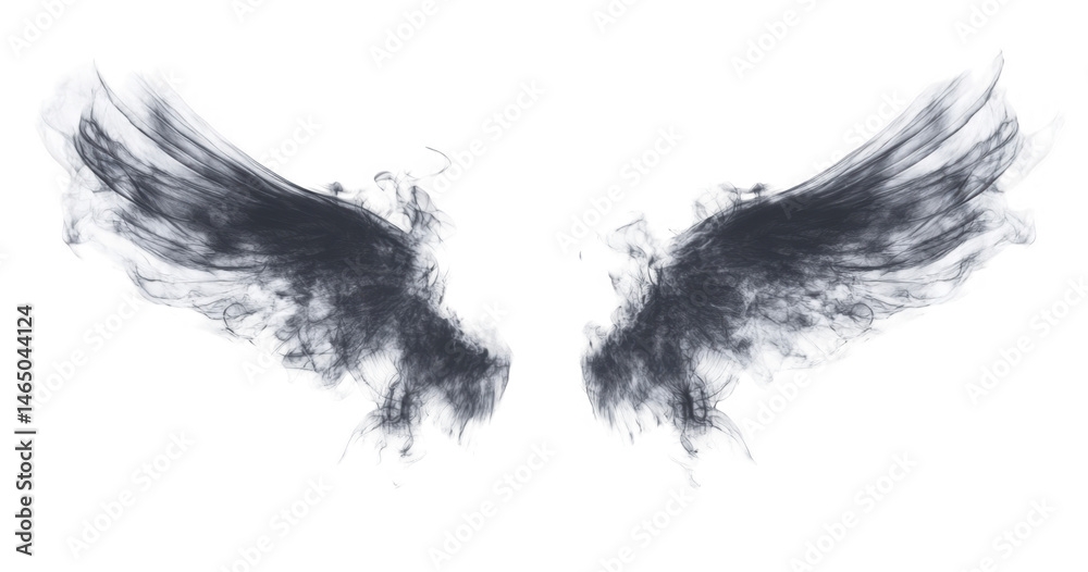 Obraz premium Abstract Grey Angel Wings