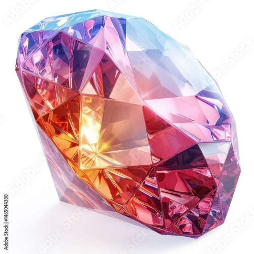 3D Diamond Icon Logo for Jewelry and Gemstones