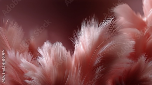 Obraz na płótnie Soft Pink Feathers Creating a Delicate and Dreamy Atmosphere in Natural Light w salonie