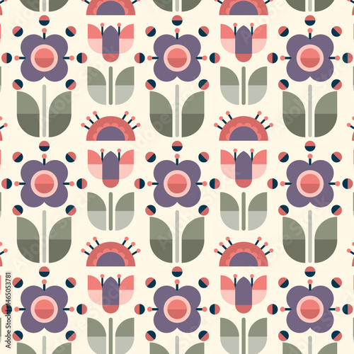 Scandinavian pattern vector design illustration