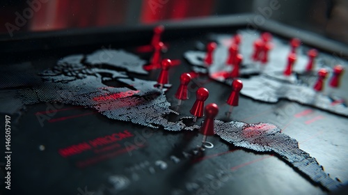 world map with hotspots indicating cyberattacks in real time