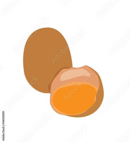 chicken egg broken,. chicken egg and broken egg with yolk.