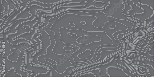 The grey on white contours vector topography stylized height of the lines. The concept of a conditional geography scheme and the terrain path. Map vector terrain Illustration.