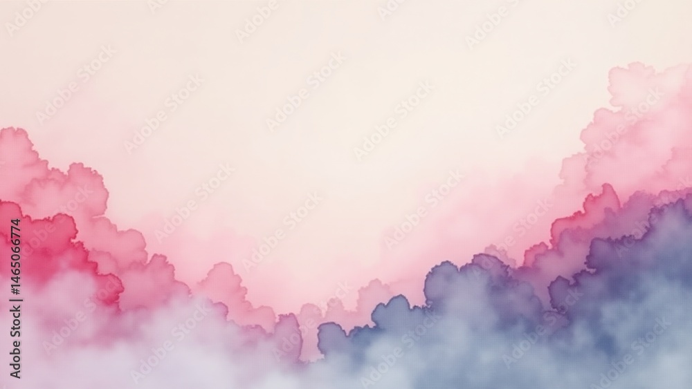 Fototapeta premium Meditative Abstract Watercolor Patterns with Gentle Movement