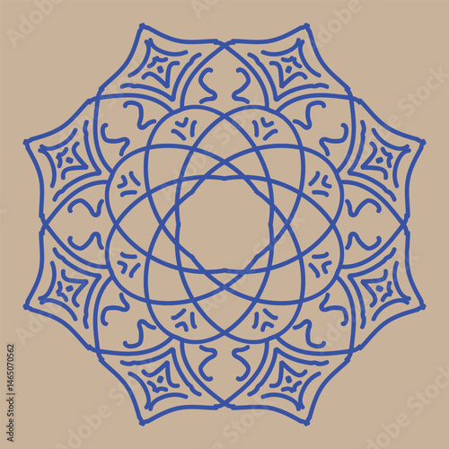 easy mandala design with clean lines for coloring book, tattoo and henna design, creative mandala art, mandala design for adults coloring book
