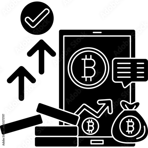 Crypto Growth Icon photo