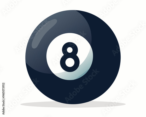 Eight Ball Billiards Pool Game Icon Graphic Design
